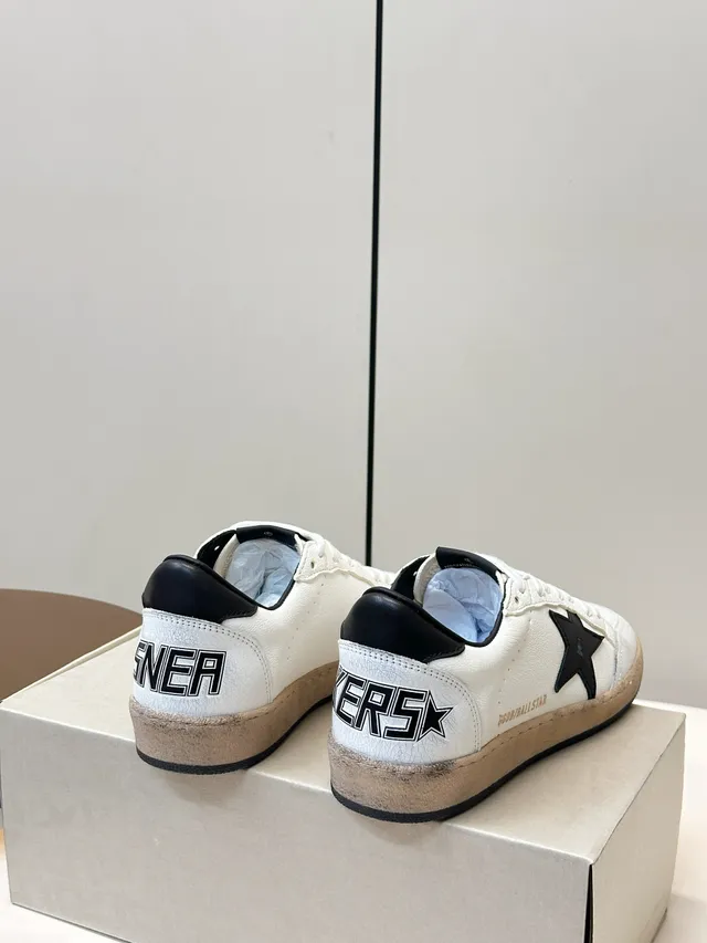 Golden Goose Ball Star White Black Star Lifestyle Sneakers