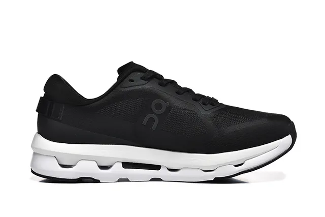 On Cloud Black and White Running Shoes