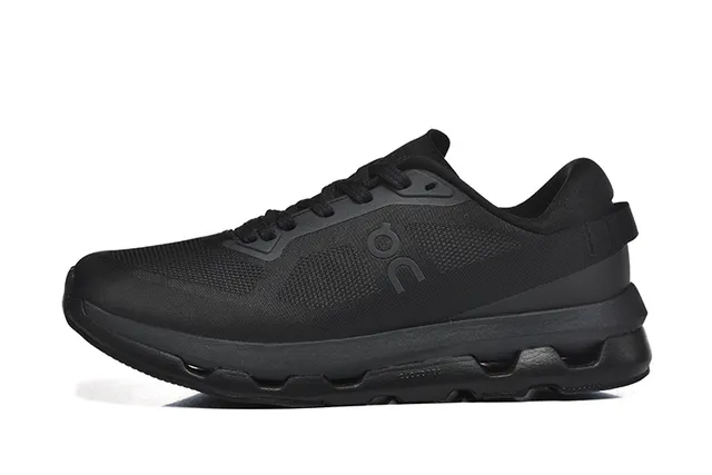 On Cloud Black Monochrome Engineered Mesh Upper Running Shoes