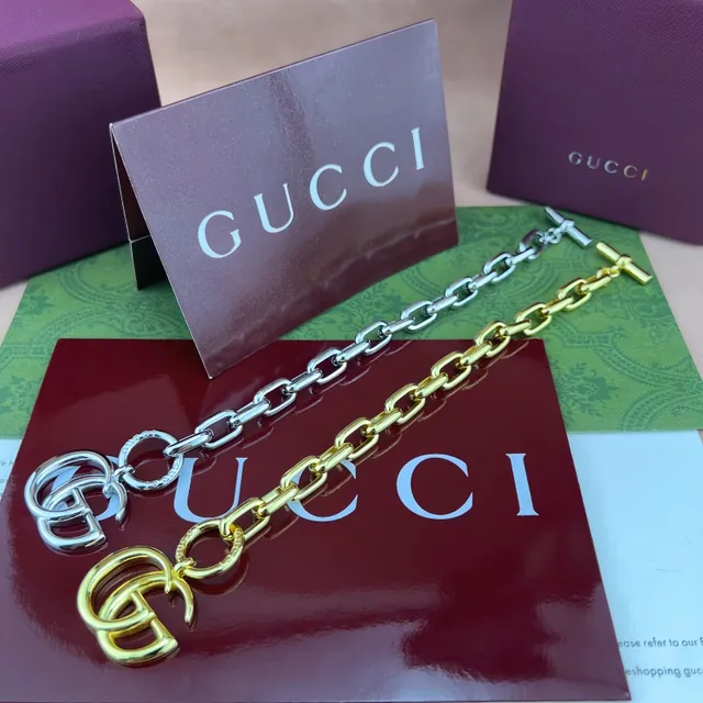 Gucci GG Marmont Gold-Tone Chain Bracelet