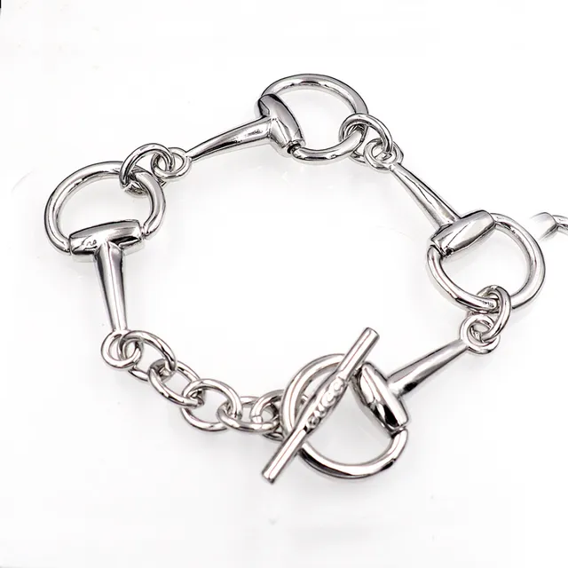 Gucci Horsebit 1955 Polished Silver Horsebit-Link Bracelet