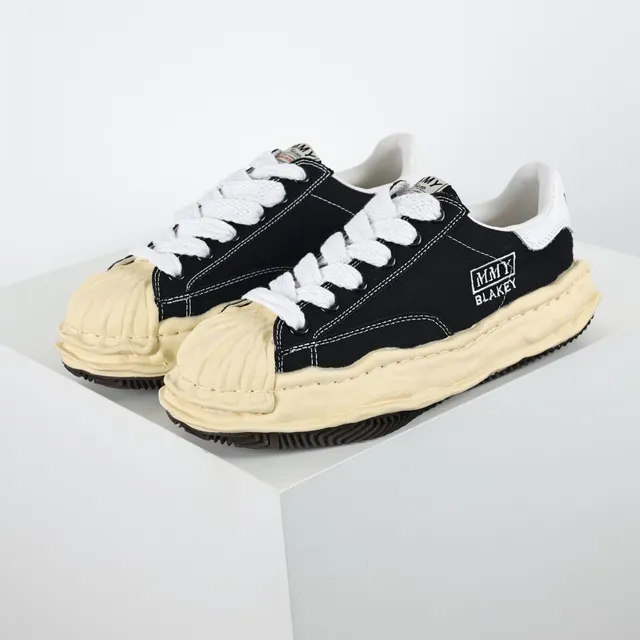 MM6 Maison Margiela Black Beige Deconstructed Sculpted Midsole Lifestyle Sneakers
