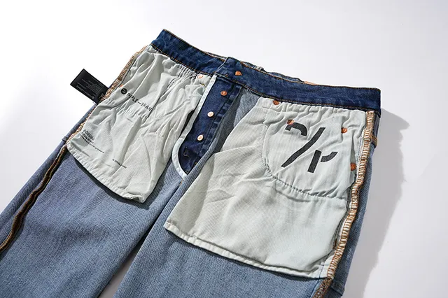 Purple Brand Distressed Slim-Tapered Blue Jeans