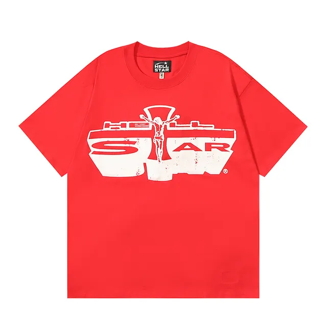 Hellstar Graphic Print Oversized Red T-Shirt