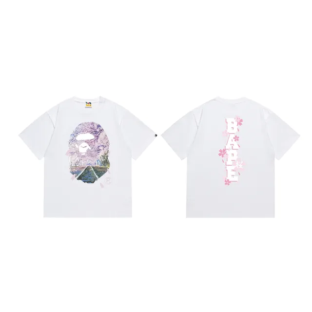 A Bathing Ape Graphic Ape Head Cherry Blossom T-Shirt
