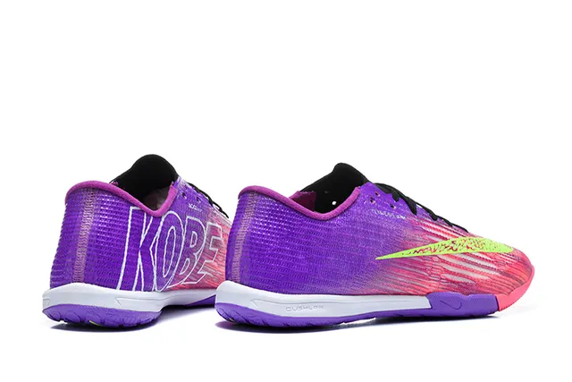 Nike Mercurial Purple Pink Low-Cut Synthetic Upper Gradient Color Blocking Indoor Soccer Shoes