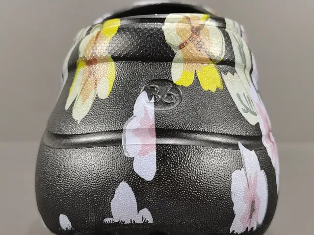 Crocs Echo Clog Floral Print Black Platform Clogs
