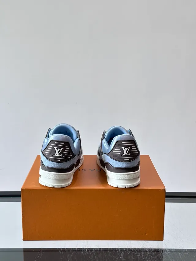 Louis Vuitton LV Trainer Blue Black Low-Top Monogrammed Lifestyle Sneakers