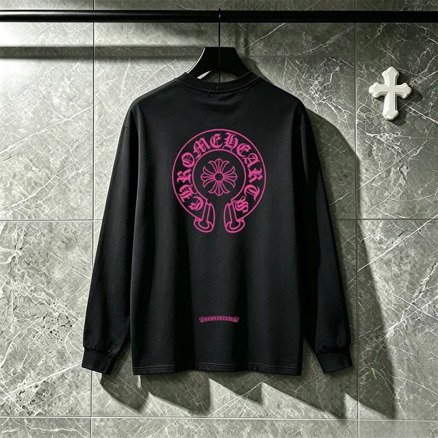 Chrome Hearts Graphic Print Long-Sleeve Crewneck T-Shirt