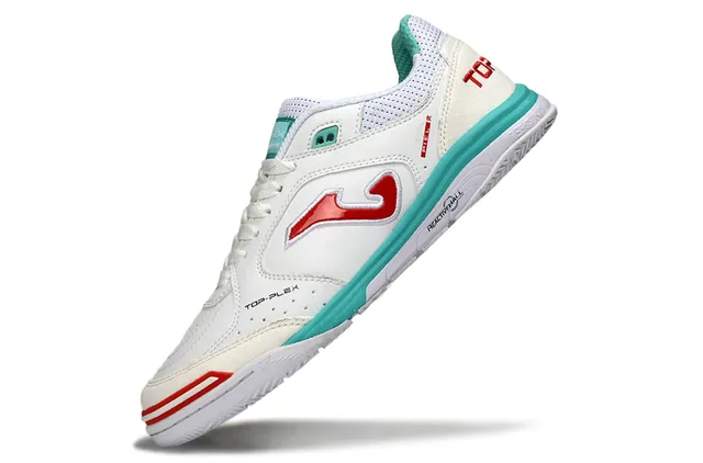 Joma Top-Plex White Blue Lace-Up Synthetic And Mesh Upper Sneakers