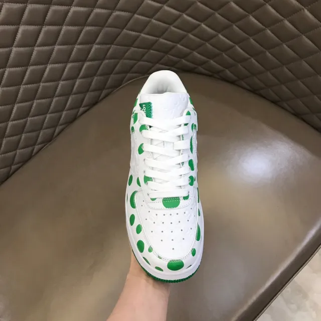 Nike Air Force 1 White Green Polka-Dot Lifestyle Sneakers