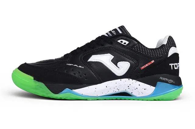Joma Flex Black Green Perforated Synthetic Upper Lifestyle Sneakers