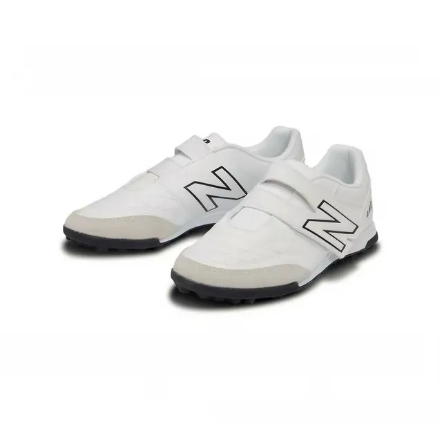New Balance 442 White Black Low-Top Velcro Strap Closure Turf Soccer Shoes