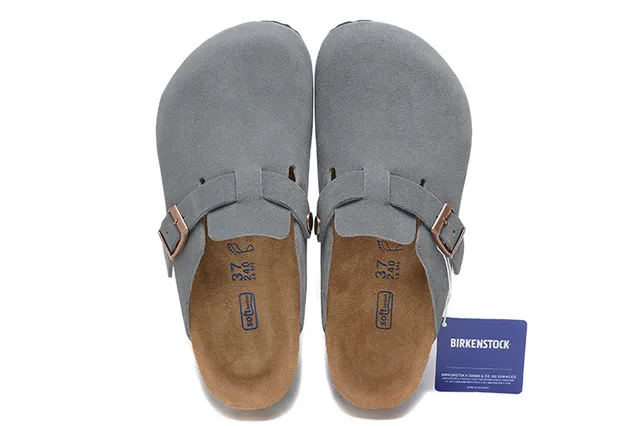 Birkenstock Arizona Gray Suede Clog
