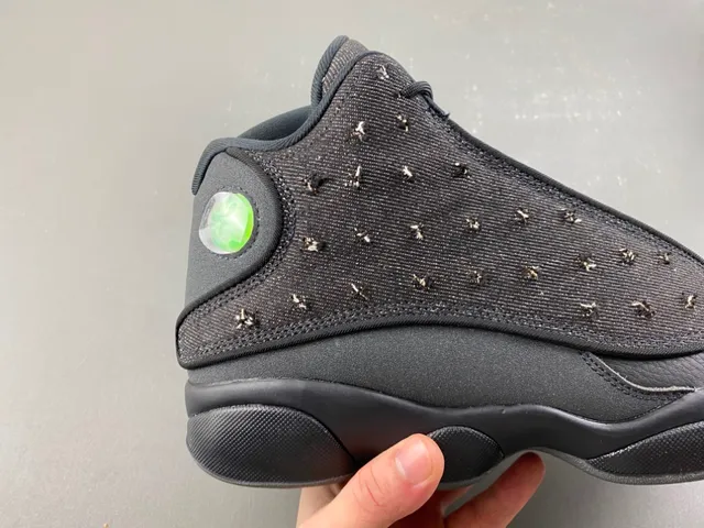 Air Jordan 13 Black Studded High-Top Basketball Shoes