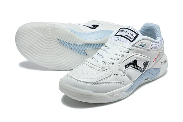 Joma Top Flex White Blue Synthetic-Mesh Upper Lifestyle Sneakers