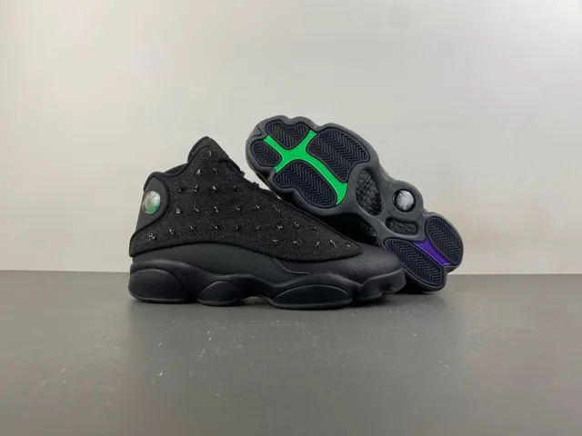 Air Jordan 13 Black Studded High-Top Basketball Shoes