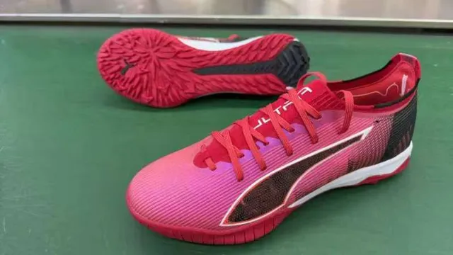 Puma Future Z Pink Red Low-Profile Textured Synthetic Upper Turf Soccer Shoes