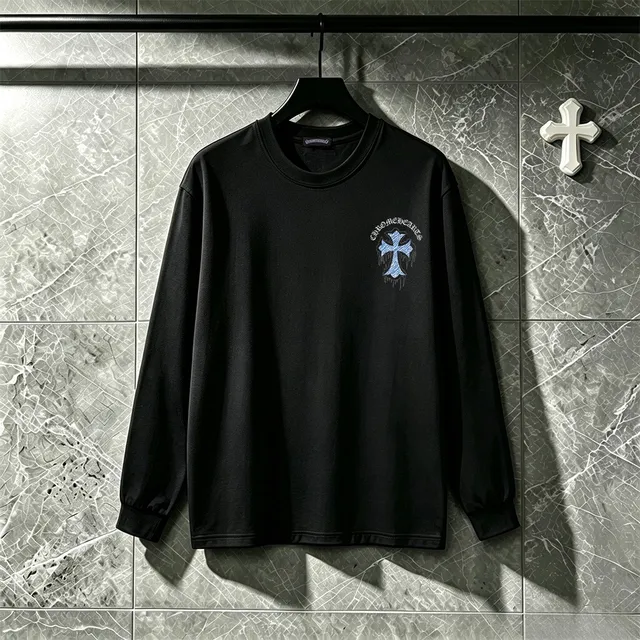 Chrome Hearts Cross Graphic Black Long-Sleeve T-Shirt