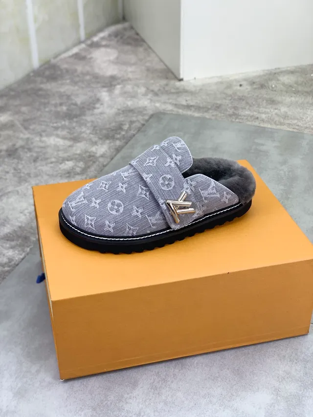 Louis Vuitton Monogram Canvas Shearling-Lined Buckle Loafer