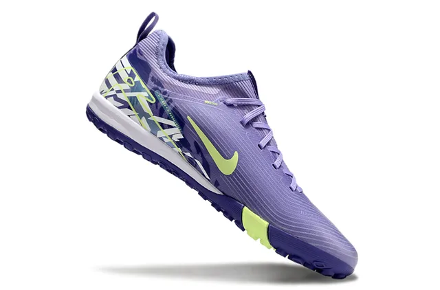 Nike Purple Green Low-Cut Synthetic Upper Indoor Soccer Shoes