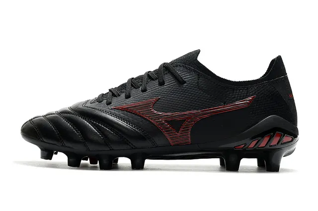 Mizuno Morelia Neo Black Red Firm-Ground Soccer Shoes