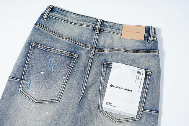 Purple Brand Distressed Paint-Splattered Tapered-Fit Mid-Rise Jeans