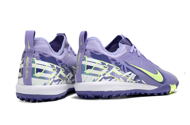 Nike Purple Green Low-Cut Synthetic Upper Indoor Soccer Shoes