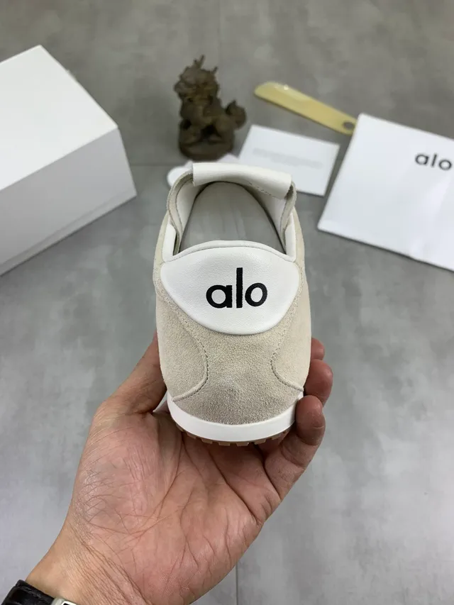 Alo Beige Suede Lifestyle Sneaker