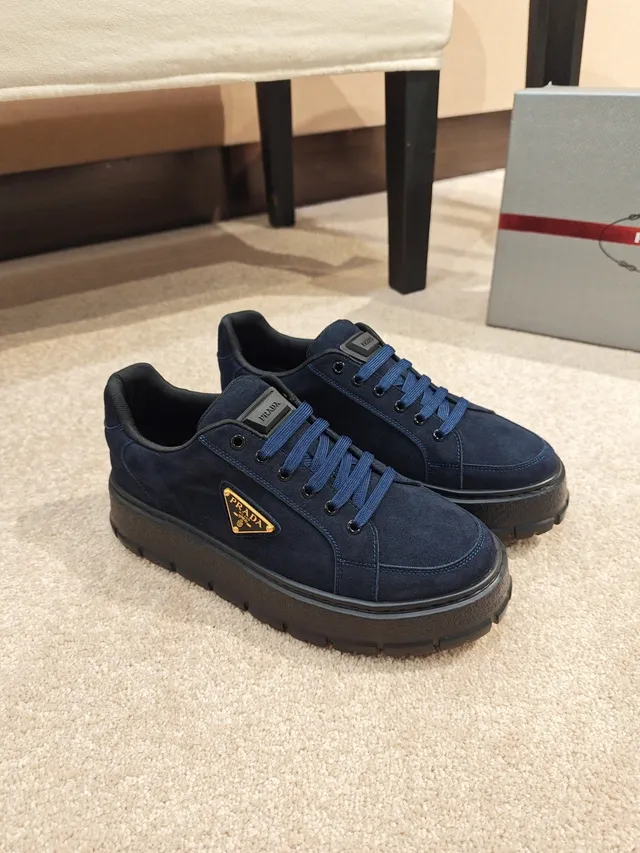 Prada Cloudbust Navy Suede Lifestyle Sneakers