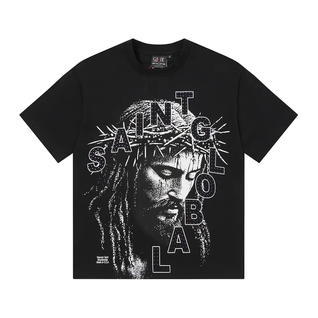 Saint Laurent Saint Graphic Print Black T-Shirt