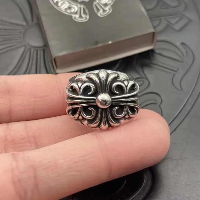 Chrome Hearts Scroll Motif Silver Ring