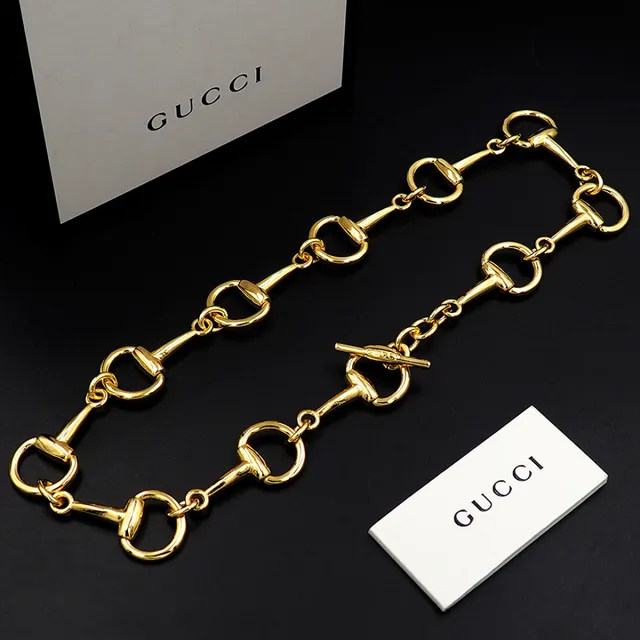 Gucci Horsebit 1955 Gold-Tone Horsebit Link Necklace
