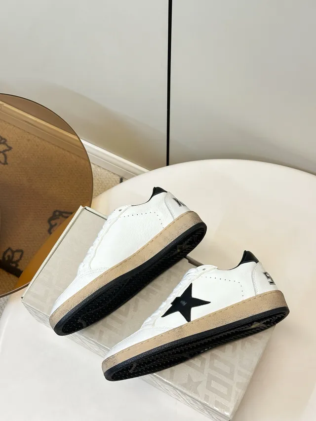 Golden Goose Ball Star White Black Star Lifestyle Sneakers