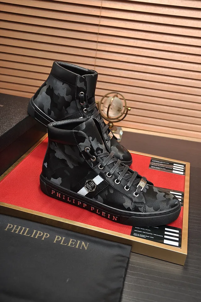 Philipp Plein Camouflage-Print High-Top Sneaker
