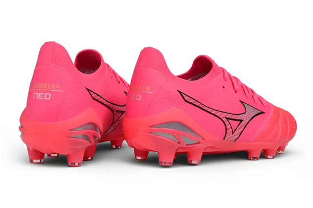 Mizuno Pink Silver Knit Collar Synthetic Leather Forefoot Firm-Ground Soccer Shoes