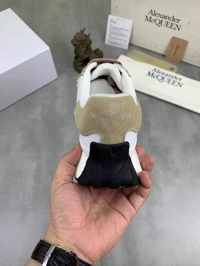 Alexander McQueen Oversized Sneaker White Beige Platform Lifestyle Sneakers