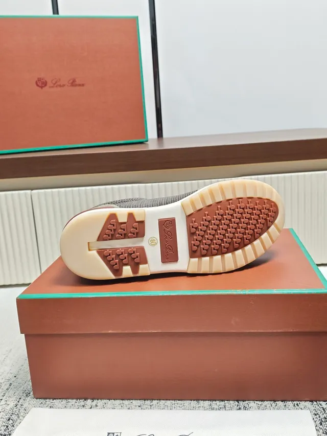 Loro Piana Mesh and Suede Low-Top Lifestyle Sneaker