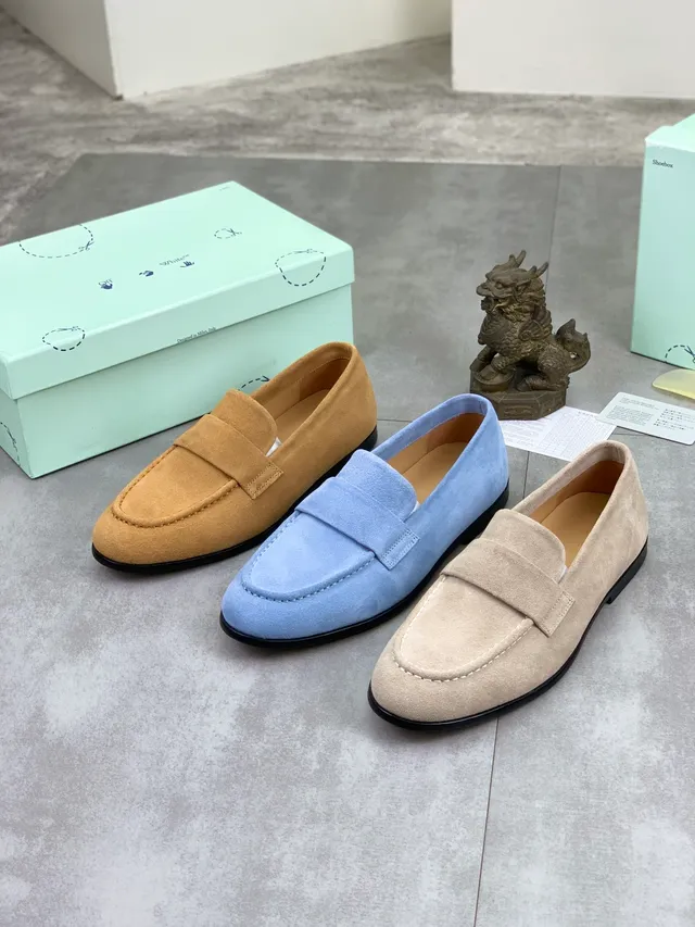 Off-White Penny Loafer Mustard Suede Loafers