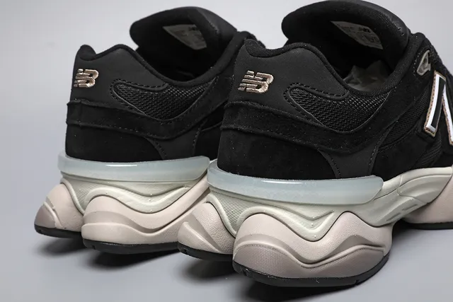 New Balance 9060 Black and Cream Lifestyle Sneakers