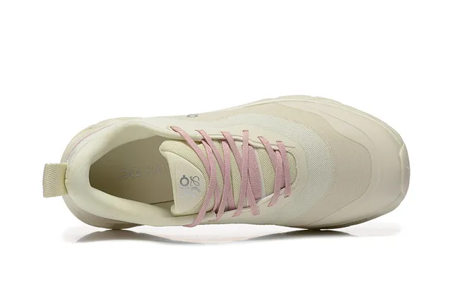 On Cloud Beige Pink Cloudtec Pod Sole Mesh Upper Lifestyle Sneakers