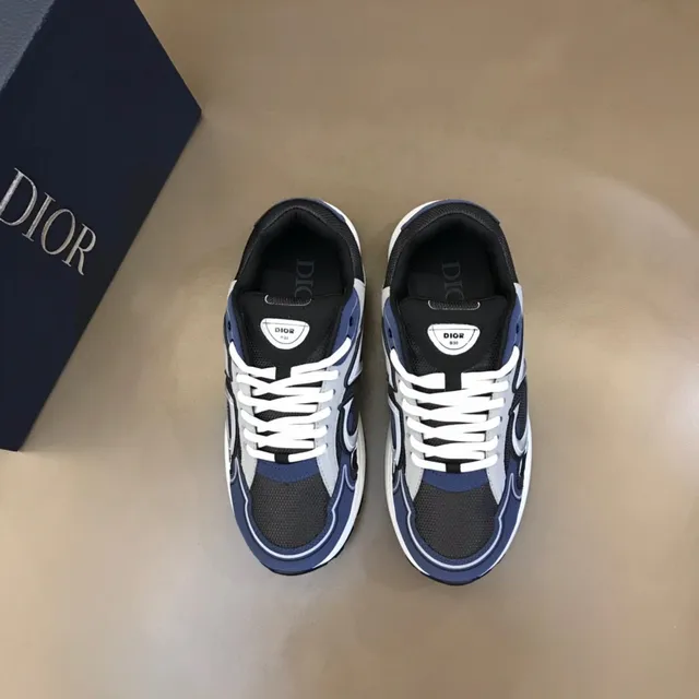 Dior B23 Navy Blue and Black Chunky Sneakers