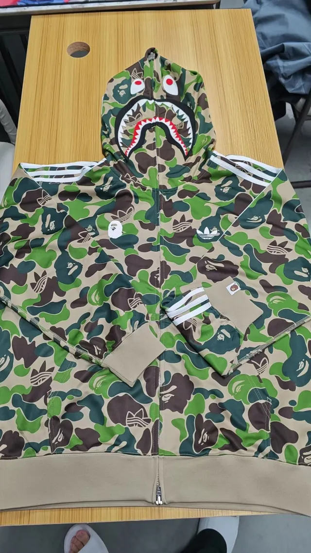 A Bathing Ape ABC Camo Shark Hoodie Jacket