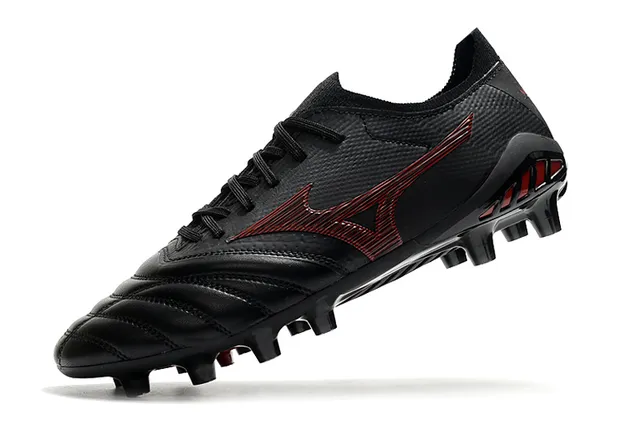 Mizuno Morelia Neo Black Red Firm-Ground Soccer Shoes