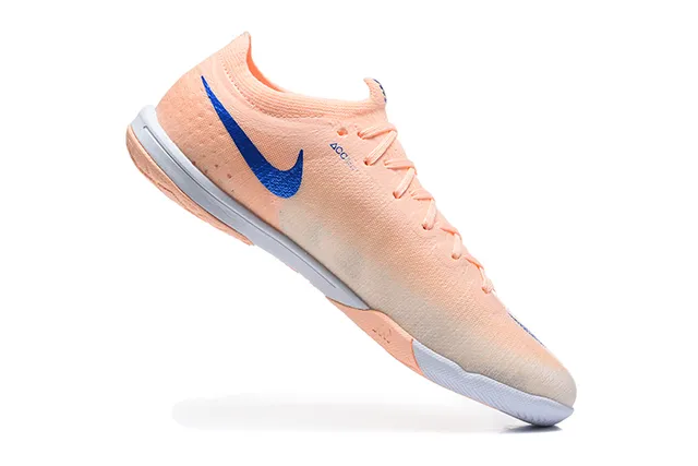 Nike Mercurial Orange Blue Knit Upper Synthetic Overlay Indoor Soccer Shoes