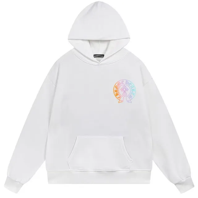 Chrome Hearts Graphic Cross Motif White Hoodie