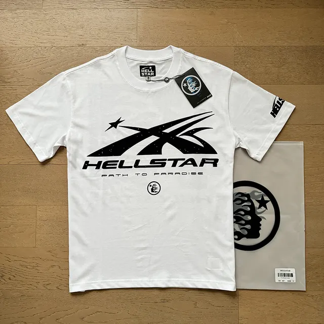 Hellstar Path to Paradise Graphic Print White T-Shirt