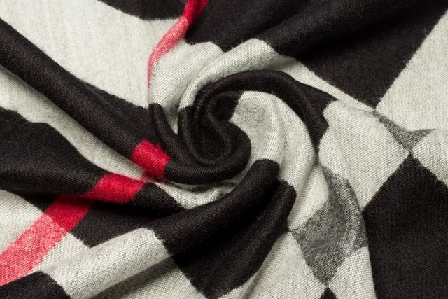 UGG Plaid-Striped Cashmere Scarf