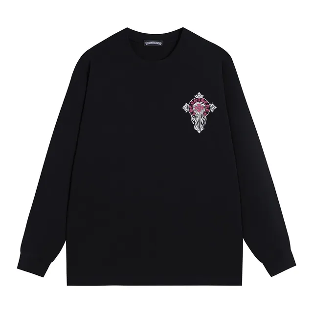 Chrome Hearts Cross Dagger Graphic Black Long-Sleeve T-Shirt