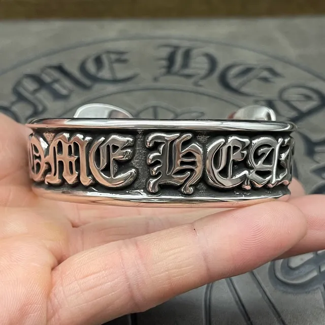 Chrome Hearts Gothic Script Cuff Bracelet